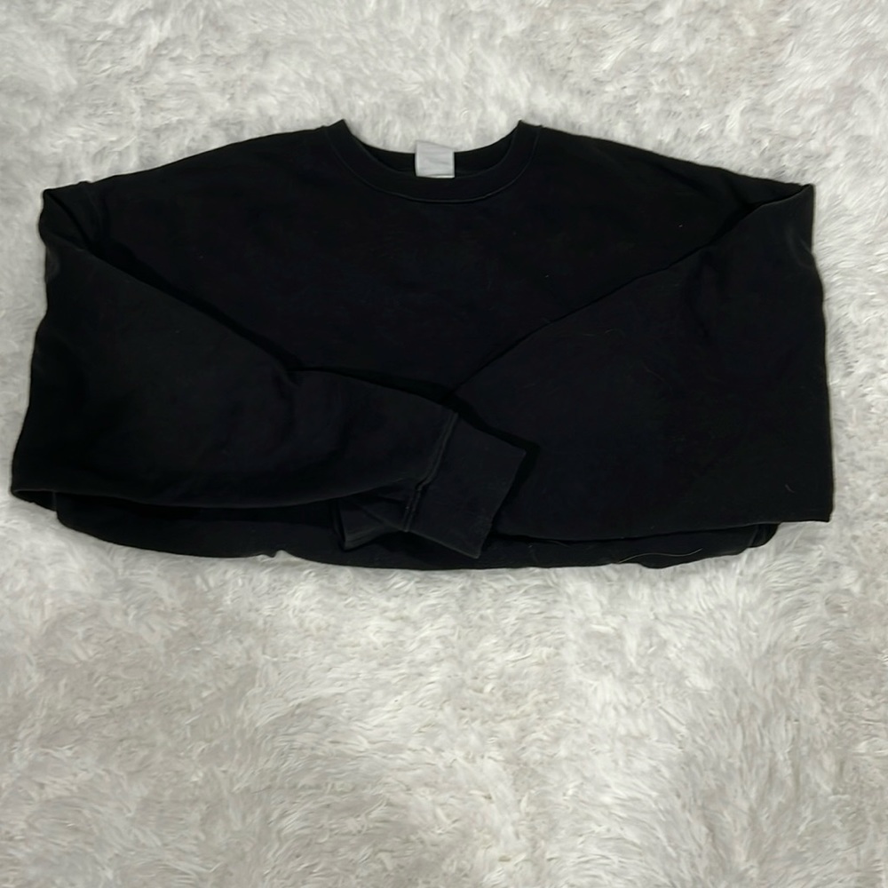 Pink Basic Black Sweatshirt